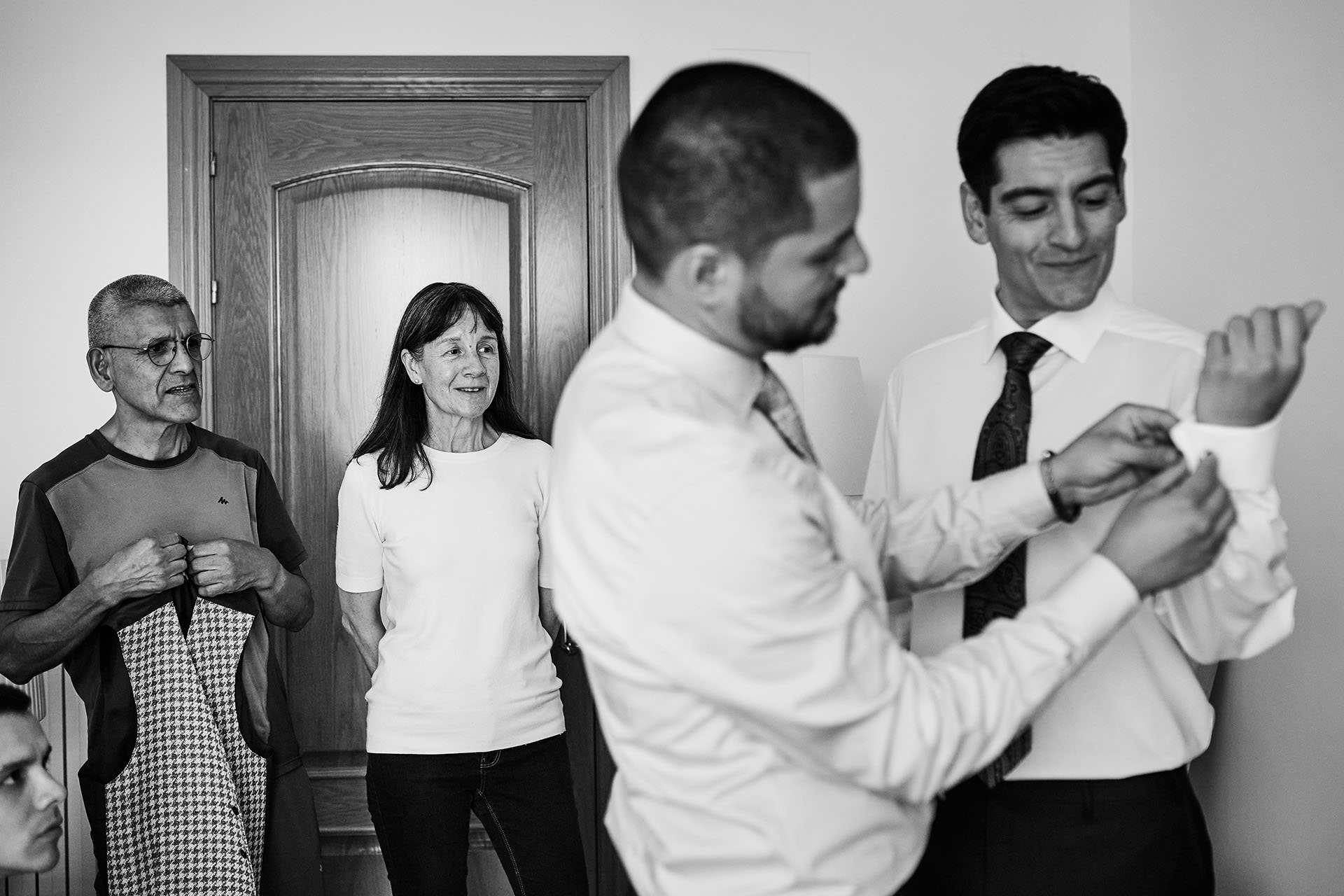 novio en preparativos