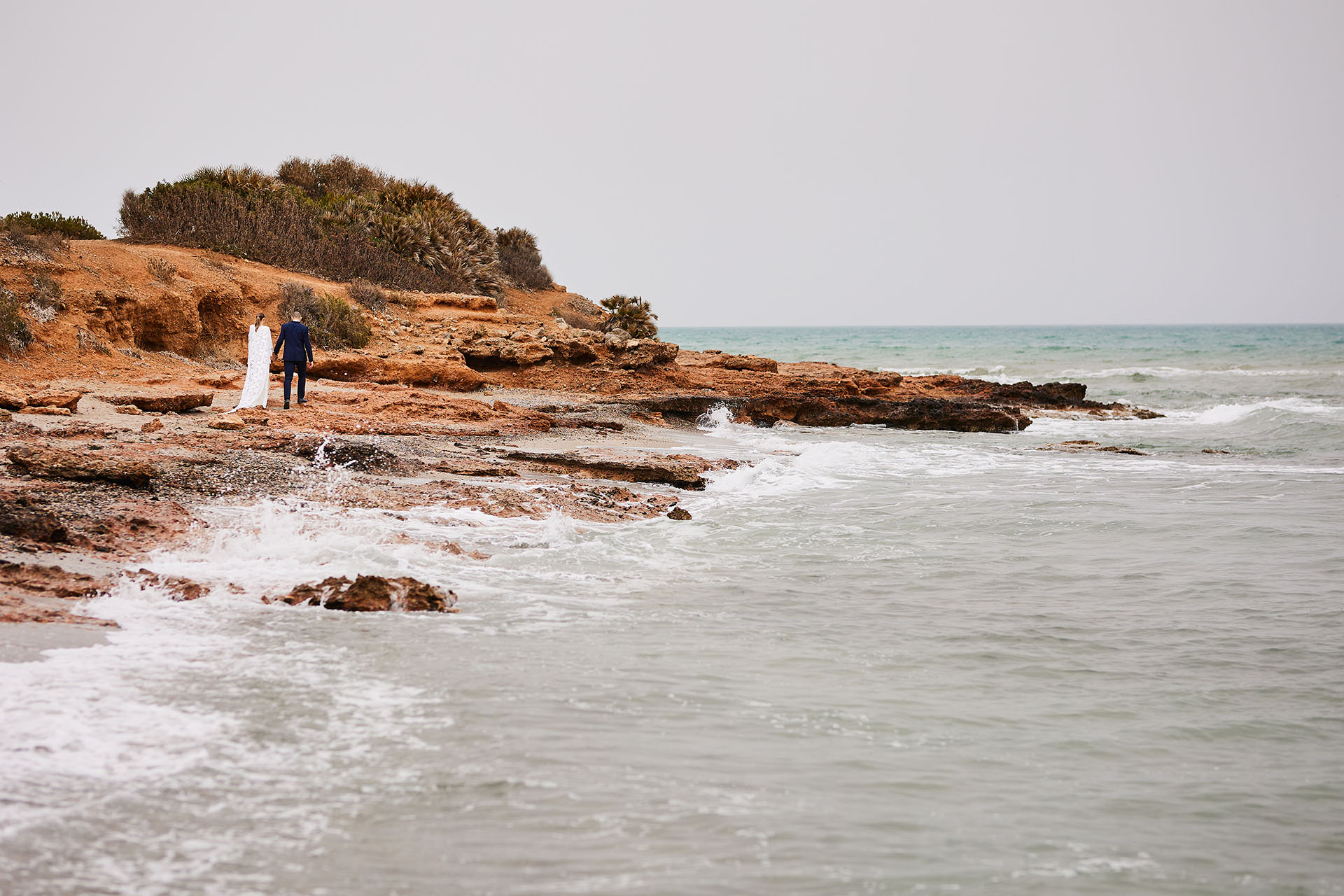 postboda en la playa